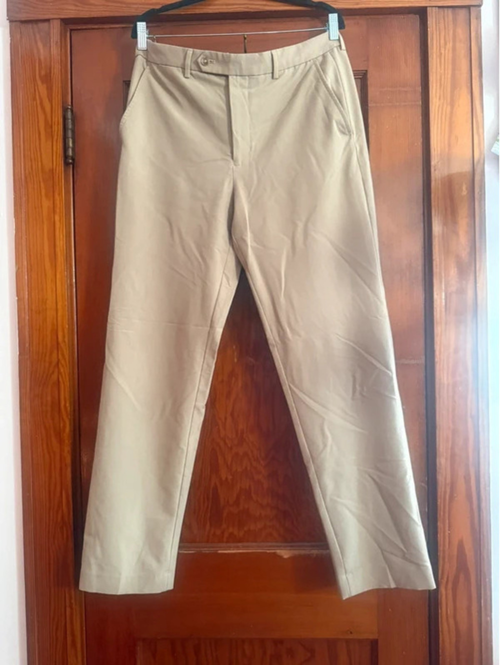 Nautica Men’s Stretch Khaki Chino Pants W34 L32 Tan Straight Leg